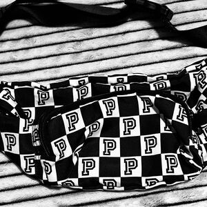 Victoria's Secret Black and White Checkered Backpack